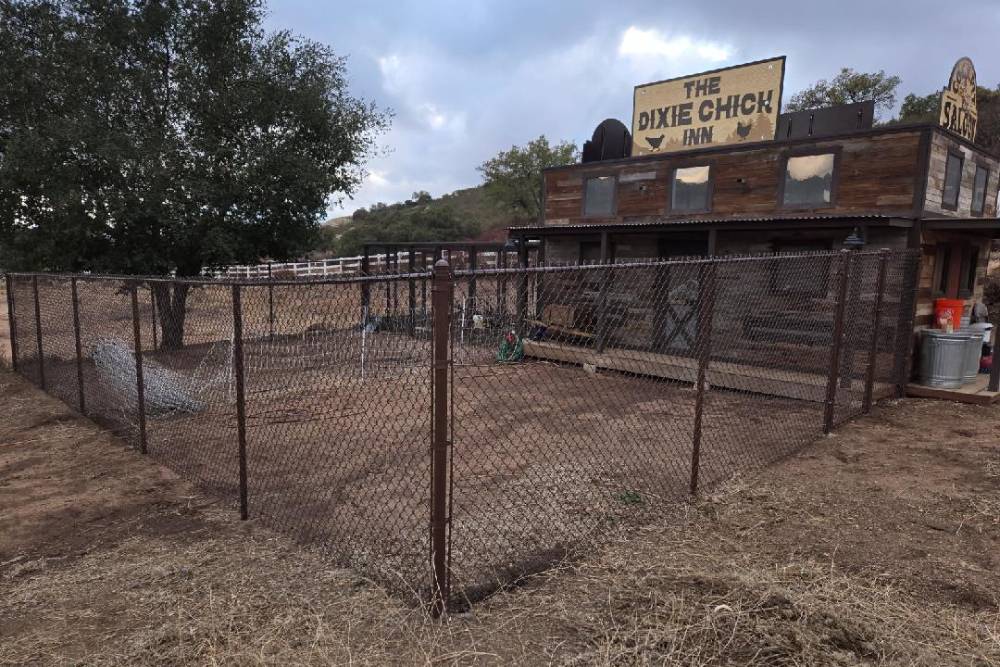 A Ramona family needed an enclosure on their property so they opted for a metal fence