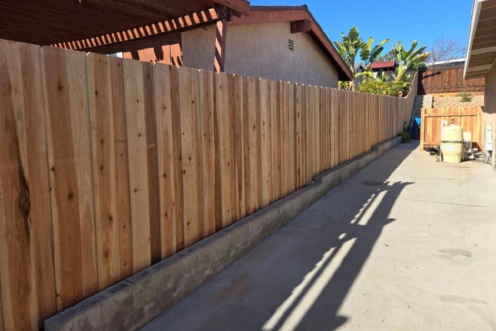 Residential Project in Ramona Wooden Fence for Home